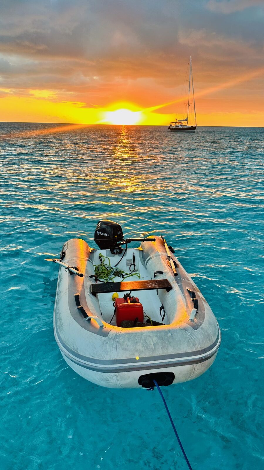 Sunset sail during the late-season Pride Sail window